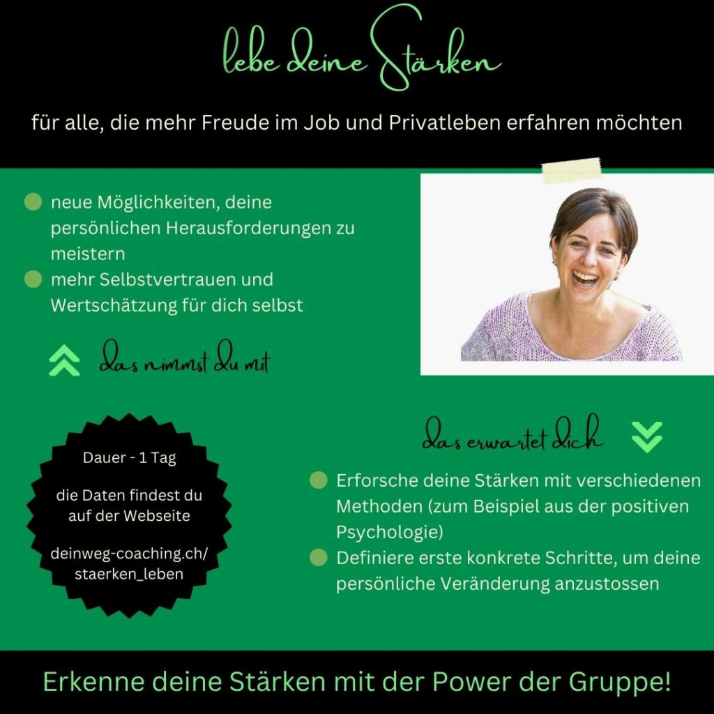 Lebe deine Stärken Anmeldung Workshop